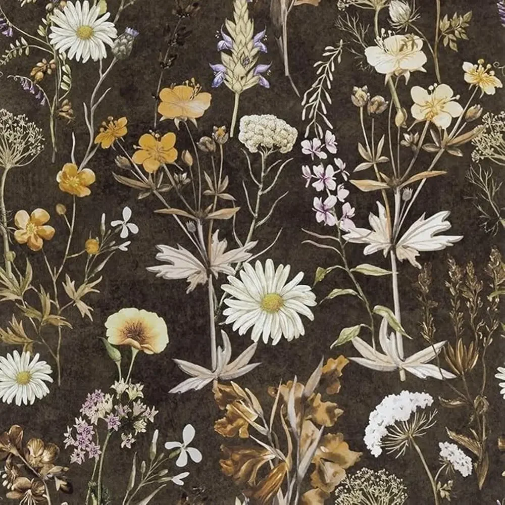 NEW Dark Vintage Floral Botanical Peel and Stick Wallpaper 17.7